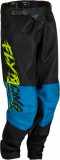 Pantaloni Off-Road Fly Racing Youth Kinetic Khaos Negru / Albastru / Galben Marimea 20 FLY 376-43220