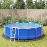 vidaXL Acoperire geotextil piscină, gri deschis, &Oslash;458 cm, poliester