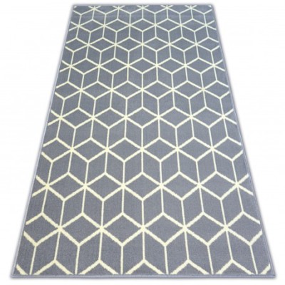 Covor BCF Base Cube 3956 Squares gri, 185 x 270 cm foto