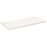 Blat de birou, alb, 110x60x2,5 cm, lemn masiv de pin, DKD Home Decor