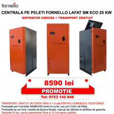 Centrala pe peleti monobloc, Fornello Lafat SM Eco 25 kw, complet echipata foto