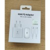 Set Incarcator cu Cablu USB-C to USB-C, 5A, 45W PD, Alb, Flippy