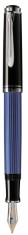STILOU SOUVERAN M405 M,PENITA AUR 14K PLACAT CU PALADIU,CORP NEGRU-ALBASTRU