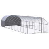 VidaXL Coteț de găini pentru exterior, 3x10x2 m, oțel zincat