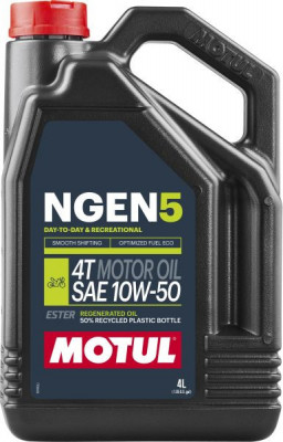 4T engine oil MOTUL NGEN 5 10W50 4l. API SM JASO MA-2 Semi-synthetic foto