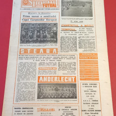 Ziarul Sportul supliment FOTBAL 28.03.1986(prefata Anderlecht-Steaua semifinala)