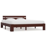 Cumpara ieftin Cadru de pat, maro &icirc;nchis, 180 x 200 cm, lemn masiv de pin