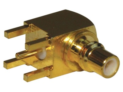 Conector SMC 90&amp;deg; 50&amp;Omega; THT PTFE foto