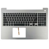 Carcasa superioara cu tastatura palmrest Laptop, Dell, Inspiron 15 5570, 5575, P75F, MR2KH, 0MR2KH, layout US
