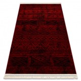 ORIENT 4722 covor visiniu / negru Oriental, cu franjuri, 180x270 cm
