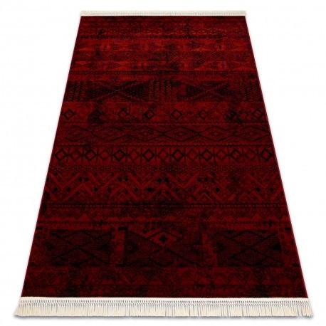 ORIENT 4722 covor visiniu / negru Oriental, cu franjuri, 200x290 cm