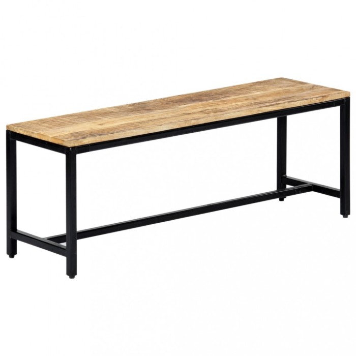vidaXL Bancă de bucătărie, 120 cm, lemn masiv de mango nefinisat 247814