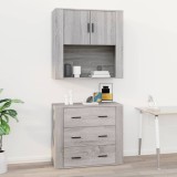 vidaXL Dulap de perete, gri sonoma,80x33x80 cm, lemn prelucrat