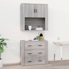 vidaXL Dulap de perete, gri sonoma,80x33x80 cm, lemn prelucrat 816590