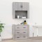 vidaXL Dulap de perete, gri sonoma,80x33x80 cm, lemn prelucrat 816590
