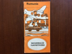 romania informatii turistice brosura turism publiturism 1983 in limba poloneza