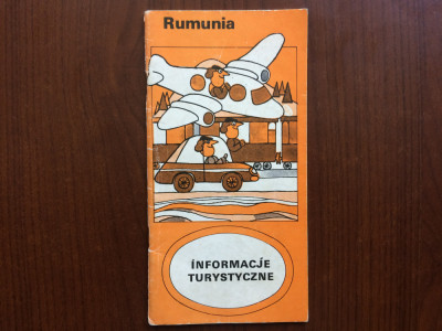 romania informatii turistice brosura turism in limba poloneza publiturism 1983 foto