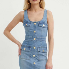 Elisabetta Franchi rochie jeans mini, mulata, AJ36S41E2