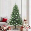 VidaXL Brad de Crăciun artificial pre-luminat cu set de bile Verde 3395360