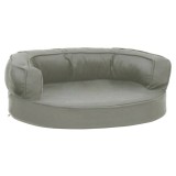 Cumpara ieftin Saltea ergonomica pat de caini, 60x42 cm, gri, aspect de in