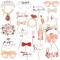Set 23 de accesorii pentru petrecere, flippy, props pentru coltul de poze, tematica petrecerea burlacitelor, roz