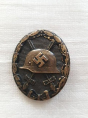 Insigna de ranit germana, ww2, in black, original foto