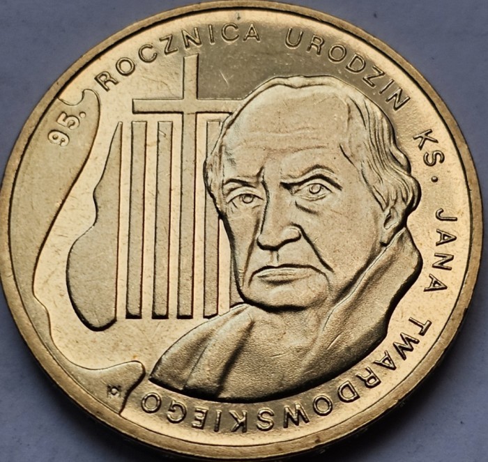 2 Zlote / Zloti 2010 Polonia, Jan Twardowski, unc