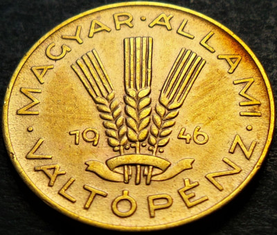 Moneda istorica 20 FILERI / FILLER - UNGARIA/ RP UNGARA, anul 1946 * cod 1111 B foto