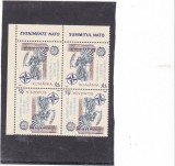 SUMMITUL NATO BUCURESTI,TETE-BECHE BLOC DE 4,Lp.1798d,2008, MNH ** ROMANIA, Istorie, Nestampilat