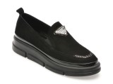 Pantofi IMAGE negri, 387392, din piele intoarsa