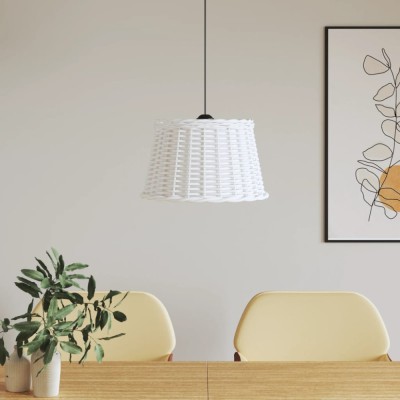 Abajur lustră, alb, &amp;Oslash;45 x 28 cm, răchită foto