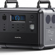 Statie de incarcare electrica portabila baterie externa Oukitel P1201E, 960 Wh, 1200w, 220V, Ecran LCD, Protectie BMS, Lanterna LED