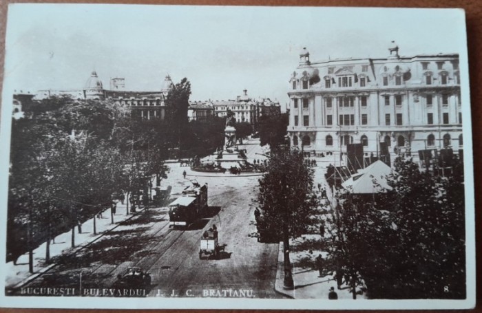 Carte postala, Bucuresti Bdul. Bratianu, 1930