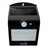 Reflector Solar LED, Senzor Miscare 120&deg;, 1200mAh, 10 LED SMD, Alb Rece/Cald, Negru, ABS, Montaj Perete