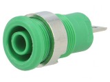 Soclu Banană Verde 4mm 24A 1kV