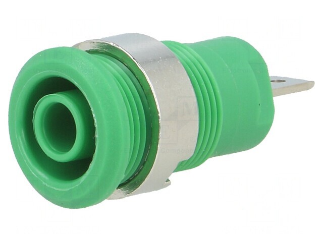 Soclu Banană Verde 4mm 24A 1kV