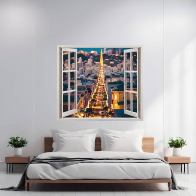 Folie imprimata color pentru decor perete locuinta, dimensiune 125 x 110cm, model: VIEW TO HAVEN 18 foto