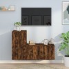 VidaXL Set dulapuri TV, 2 piese, stejar fumuriu, lemn prelucrat