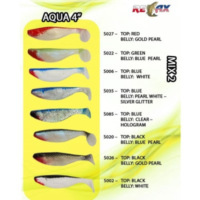 Pachet Shad Relax Aqua Mix2, 9cm, 8buc/pac foto