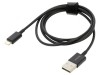 Cablu Apple Lightning la USB A 1m negru textil 2,4A, Baseus
