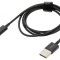 Cablu Apple Lightning la USB A 1m negru textil 2,4A