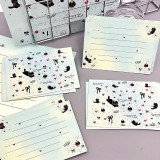 Mini felicitare tematica cu pisici , 2 fete, design jucaus