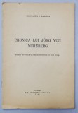 CRONICA LUI JORG VON NURNBERG de CONSTANTIN I. KARADJA , 1941