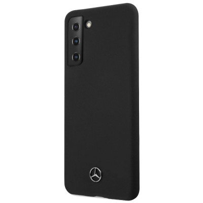 Husa TPU MERCEDES Silicone pentru Samsung Galaxy S21+ 5G, Neagra MEHCS21MSILBK foto