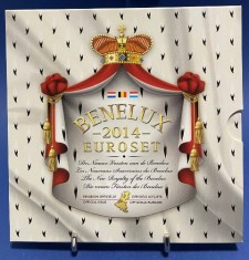 BENELUX 2014 -3 Seturi monetarie 1 cent -2 euro + medalie -folder/BU