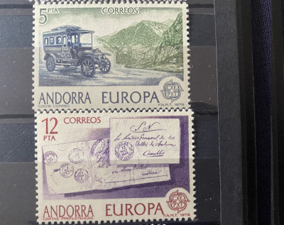 PC474 - Andorra spaniola 1979 Europa CEPT/ Telecomunicatii , serie MNH, 2v foto