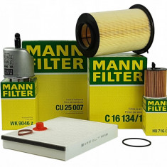 Pachet Revizie Filtre Aer+Polen+Ulei+Combustibil Mann Filter Ford Focus 3 2010-2020 1.6 TDCI C16134/1+CU25007+HU716/2X+WK9046Z