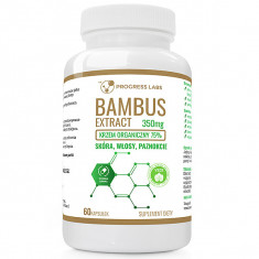 Progress Labs supliment alimentar Bamboo Extract 350mg capsule de bambus 60 buc.