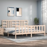 Cumpara ieftin Cadru de pat fără saltea, 200x200 cm, lemn masiv pin
