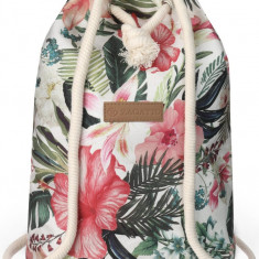 Rucsac dama, Zagatto, Poliester, Model floral, 30x34x13 cm, Multicolor, ZG669